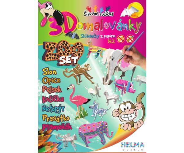 3D omalovánky ZOO set
