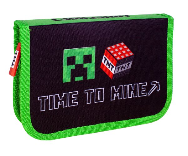 Penál 1 zip Minecraft Time to mine - prázdný