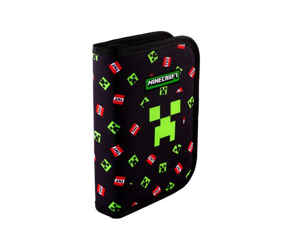 Penál 1 zip Minecraft  TNT - prázdný, 1 zip, 1 klopa
