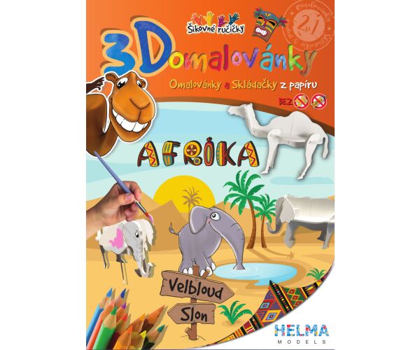 3D omalovánky Afrika