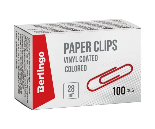 Kancelářské sponky 28 mm Berlingo - barevné