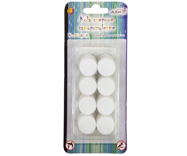 Suché zipy kolečka 2 cm samolepící 24 ks