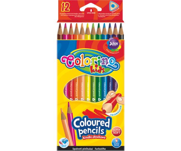Pastelky COLORINO trojhranné 12 barev