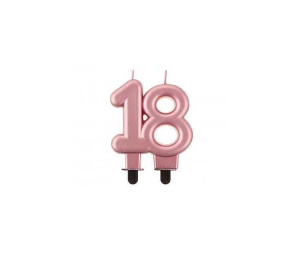 Dortová svíčka č. 18 starorůžová