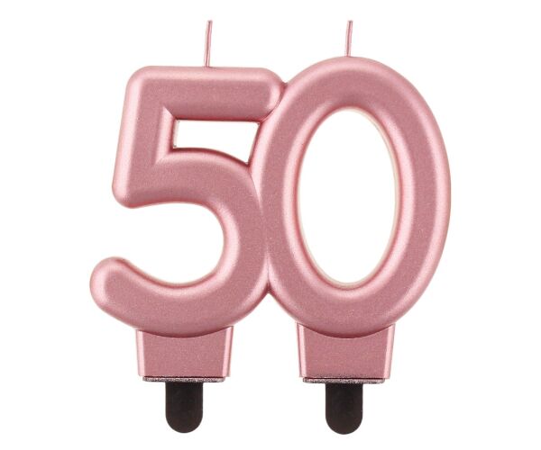 Dortová svíčka č. 50 starorůžová