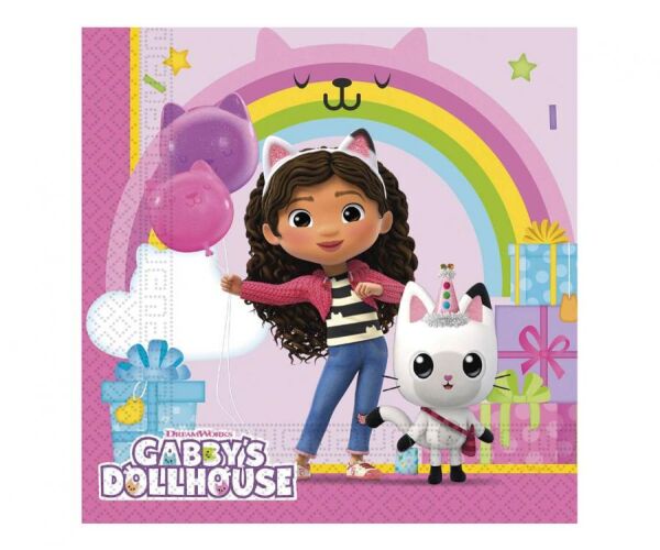 Ubrousky 33 x 33 cm 20 ks Gabby´s Dollhouse