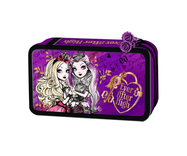 Penál 2 zipy Ever After High - vybavený