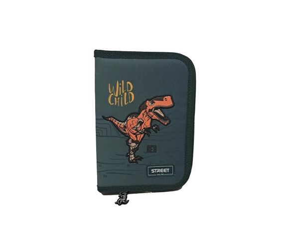 Penál 1 zip 2 klopy prázdný Dinosaur