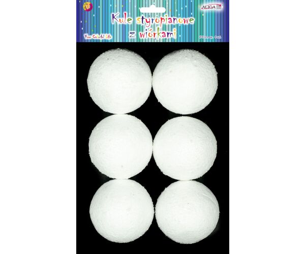 Polystyrénové koule 4cm s hoblinami 6ks