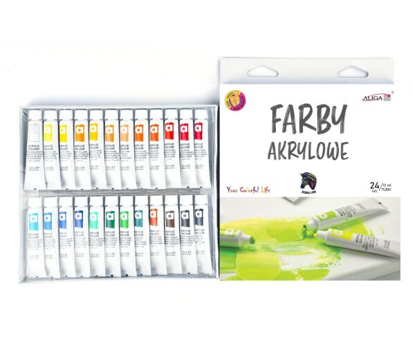 Akrylové barvy 12 ml 24 ks