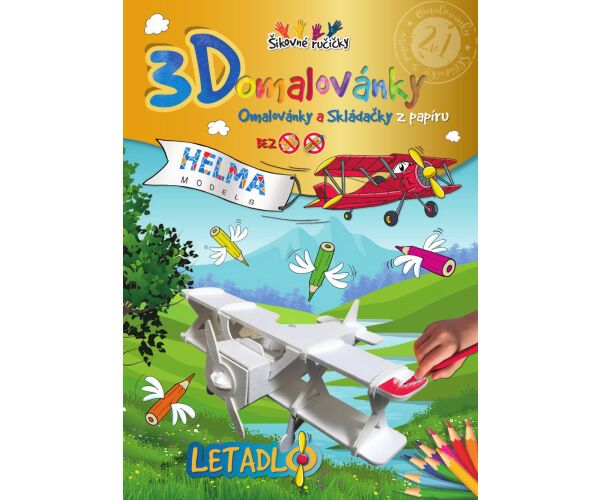 3D omalovánky Letadlo