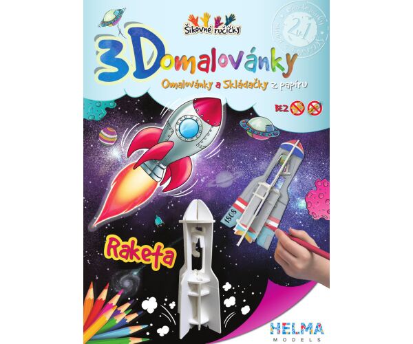 3D omalovánky Raketa