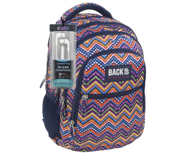 Školní batoh BackUp 3 - BOHO se sluchátkama