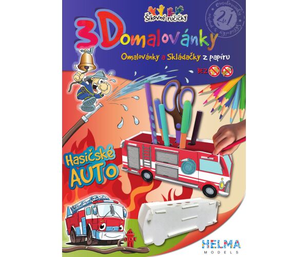 3D omalovánky Hasičské auto