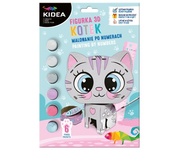 Malování podle čísel 3D Kočka