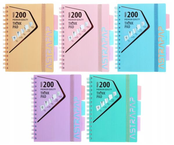 Blok se spirálou Astrapap Pastel A5 čtverečkovaný