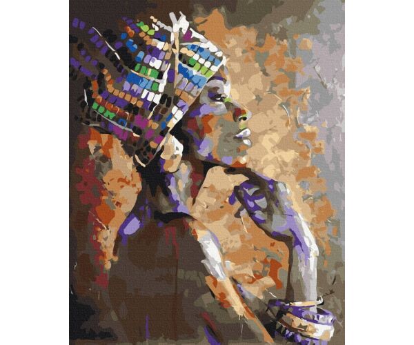 Plátno malířské - malování podle čísel Afričanka II