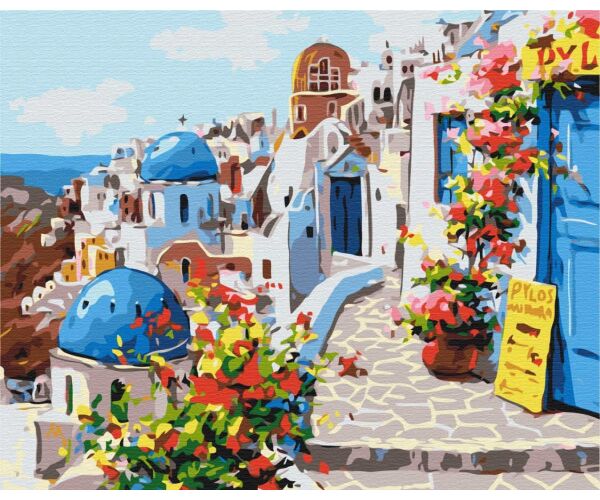 Plátno malířské - malování podle čísel Santorini