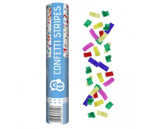 Vystřelovací konfety barevné proužky