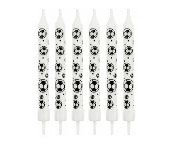 Dortové svíčky FOTBAL 6cm 6ks