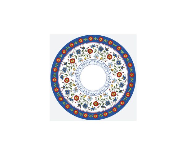 Papírový talíř velký - Žukowski Embroidery Folk