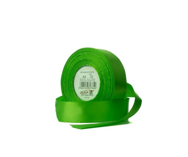 Atlasová stuha 25 mm zelená - 32