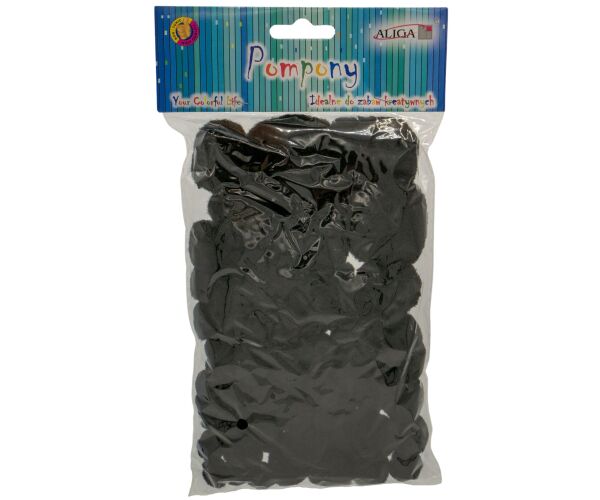 Bambule černé 80 ks mix velikosti