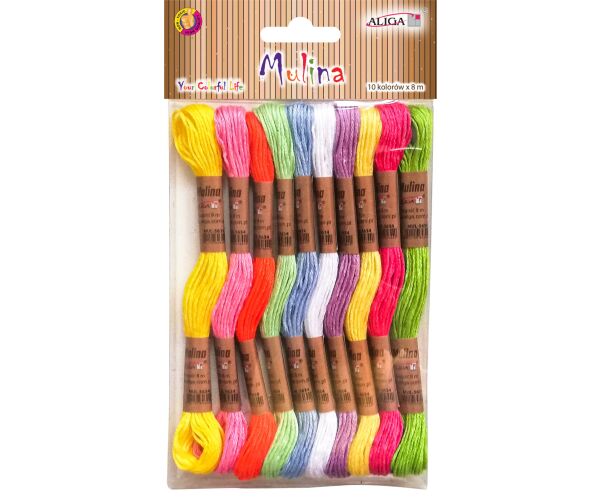 Bavlnky barevné 8m 10 ks mix 2