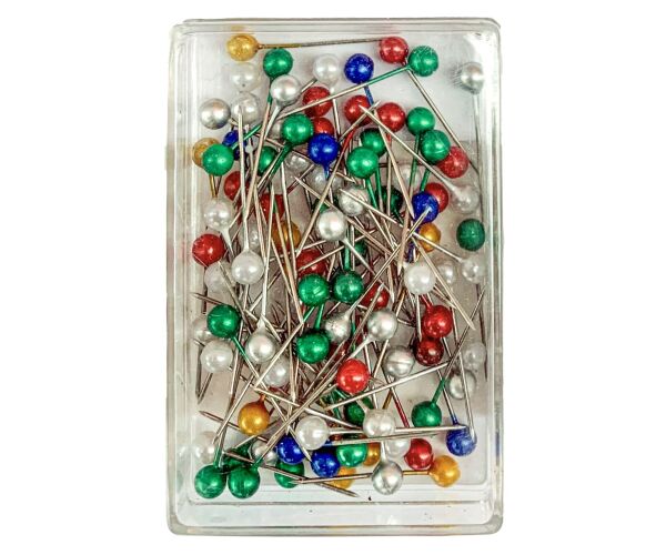 Špendlíky s barevnou hlavičkou 22mm 100 ks