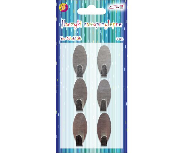 Háčky kovové 6ks na blistru