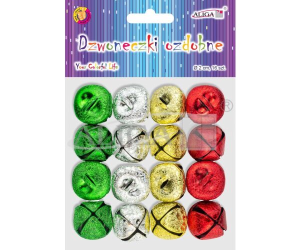 Rolničky MIX barev 1,5 cm 20 ks