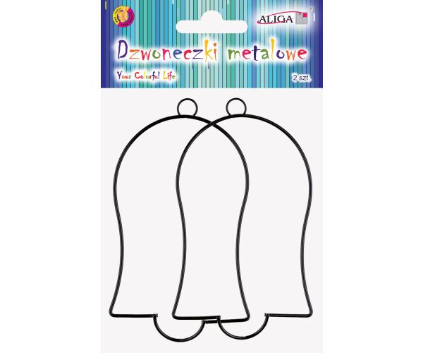 Dekorace Zvonečky kovové 9 cm 2 ks