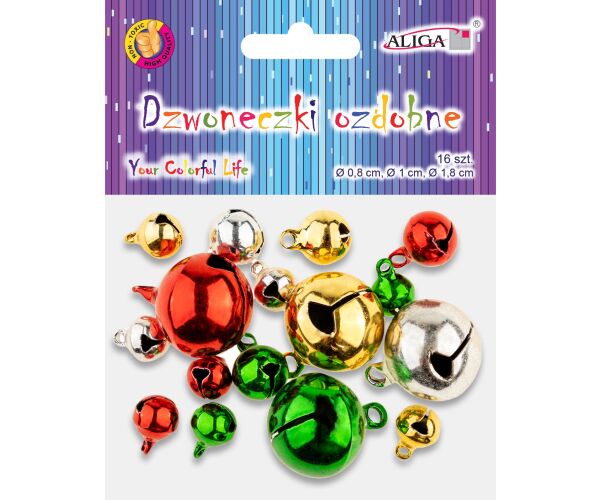 Rolničky MIX barev a velikosti 16 ks