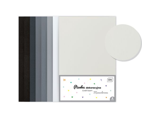 Dekorační pěnovka A4 8 ks Monochrome