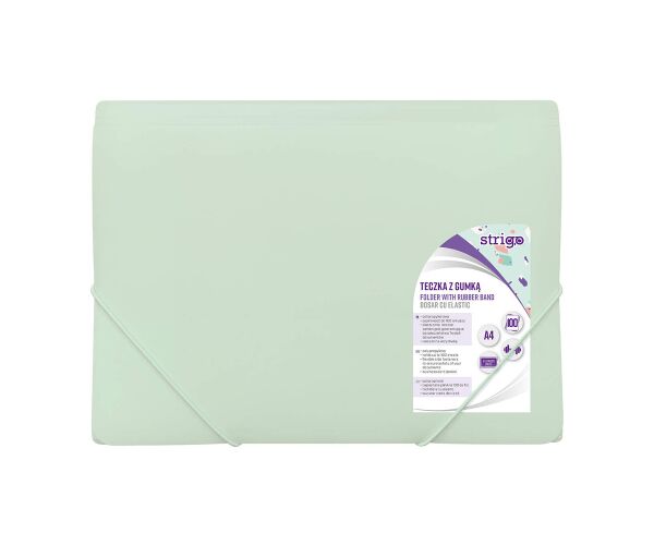 Sloha A4 s gumou pastelová - mentolová