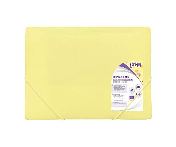 Sloha A4 s gumou pastelová - žlutá
