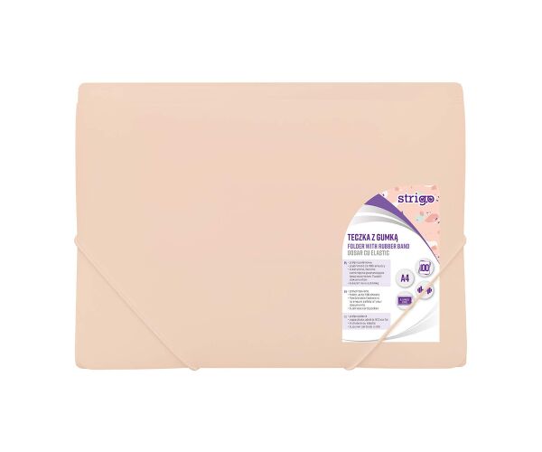 Sloha A4 s gumou pastelová - meruňková