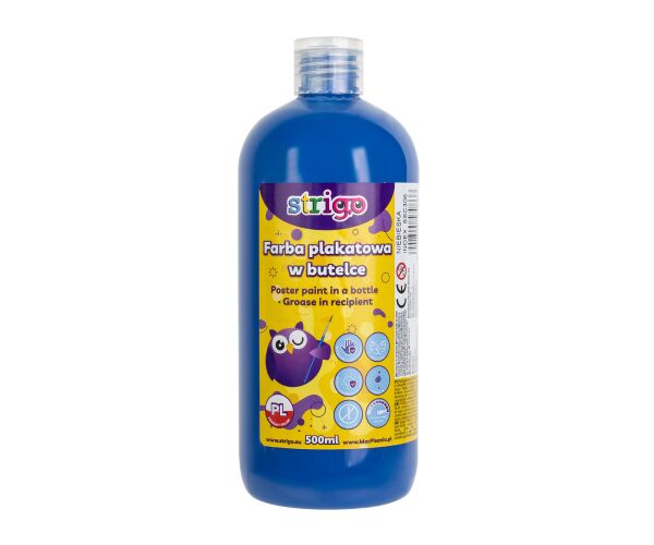 Temperová barva STRIGO 500 ml - modrá tmavá