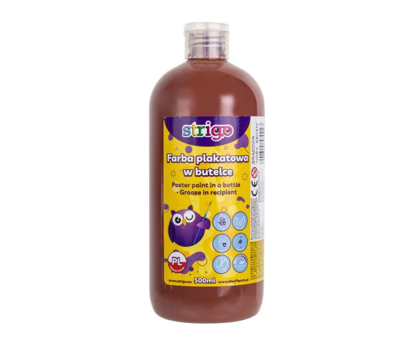 Temperová barva STRIGO 500 ml - hnědá