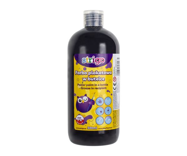Temperová barva STRIGO 500 ml - černá