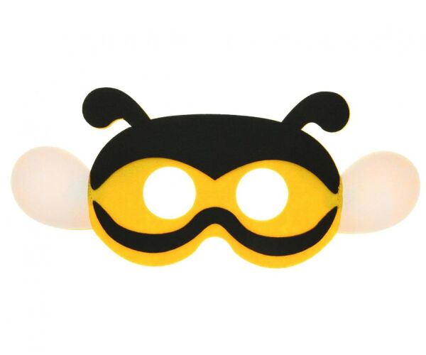Maska - škraboška filcová Včela