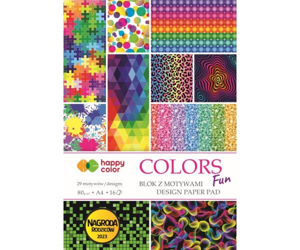 Blok A4 80g/m2 16 archů 29 motivů COLORS FUN