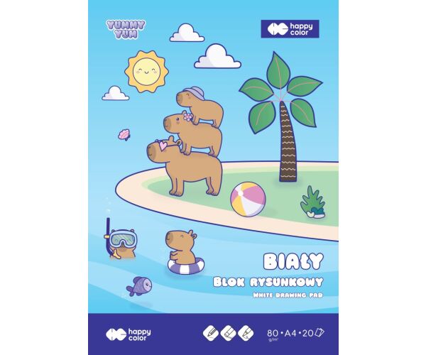 Blok na kreslení A4 Kapybara 80g/m2 20 archů