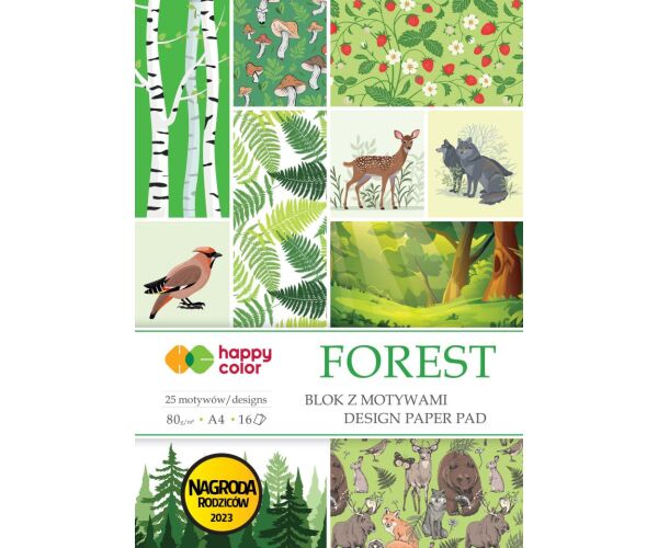 Blok A4 80g/m2 16 archů 25 motivů FOREST