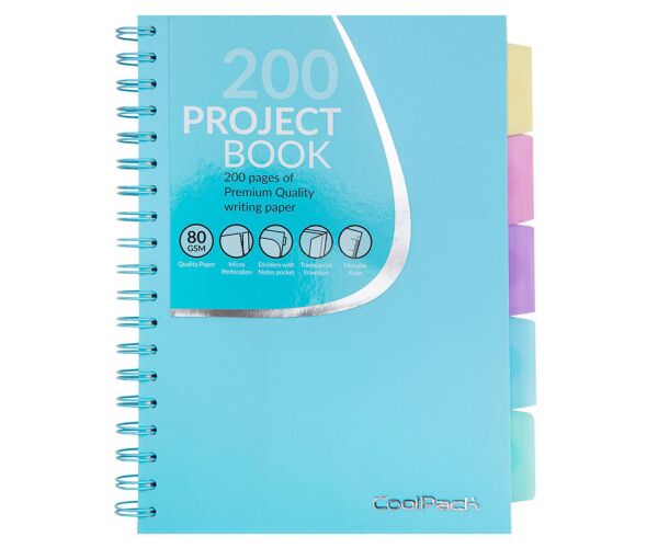 Blok A4 SP se záložkami Pastel modrý