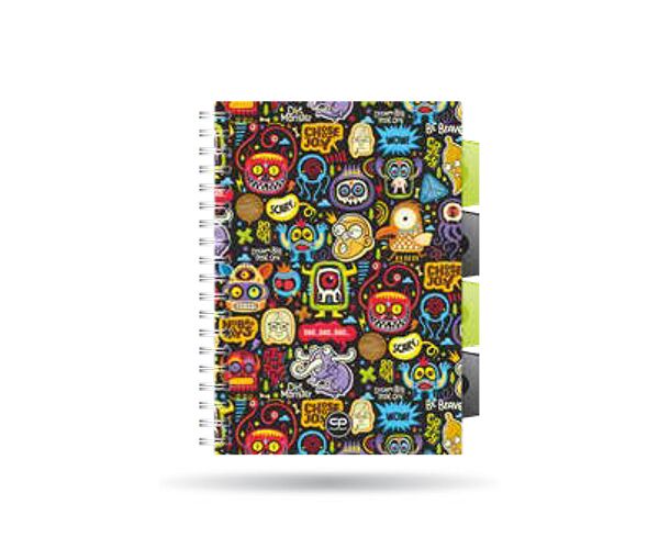 Blok A5 SP se záložkami Scary Stickers