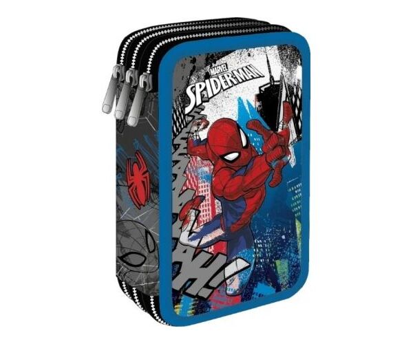 Penál 3 zipy Jumper Spiderman - vybavený