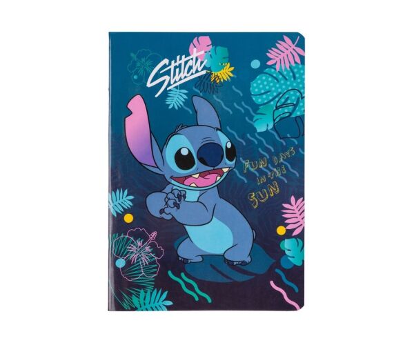 Sešit A5 32 listů Stitch blue vzor 3 čtvereček