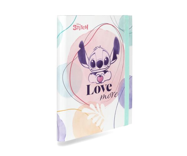 Desky na sešity A4 s širokou gumou - Stitch pastel vzor 2