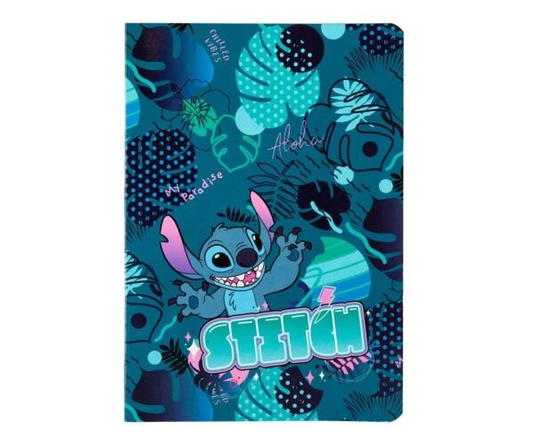 Sešit A5 32 listů Stitch blue vzor 1 linka